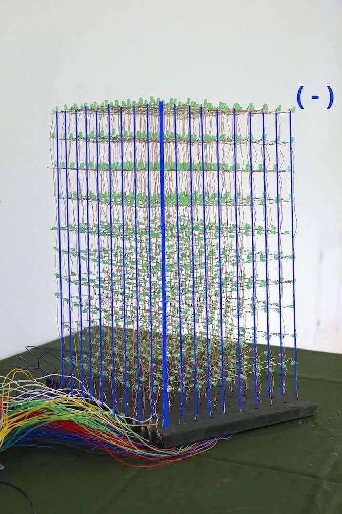 Figure 3B. LED cube cathode wiring