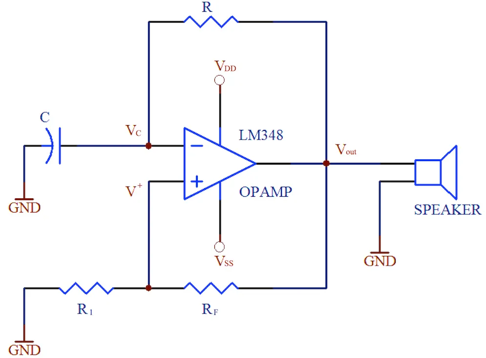 Figure 4. Relaxation oscillator circuit